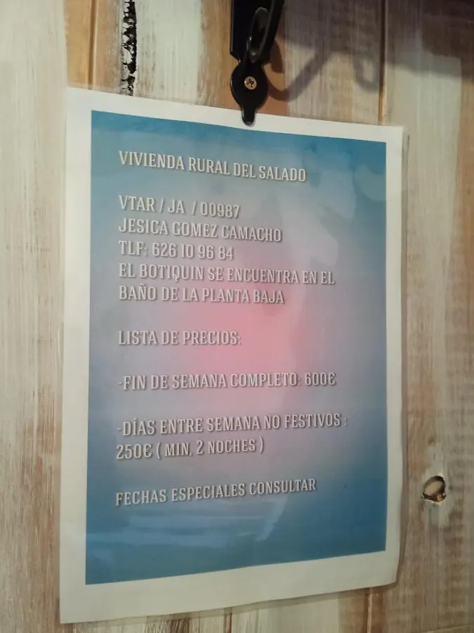 Сasa de vacaciones Villa Vivienda rural del salado Jaén España